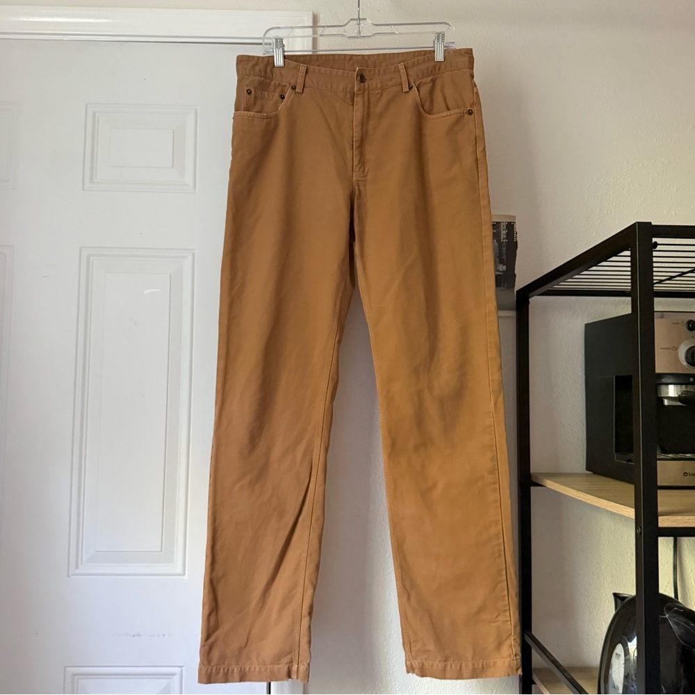 SPIER & MACKAY tan cotton cropped slim‎ straight leg pants